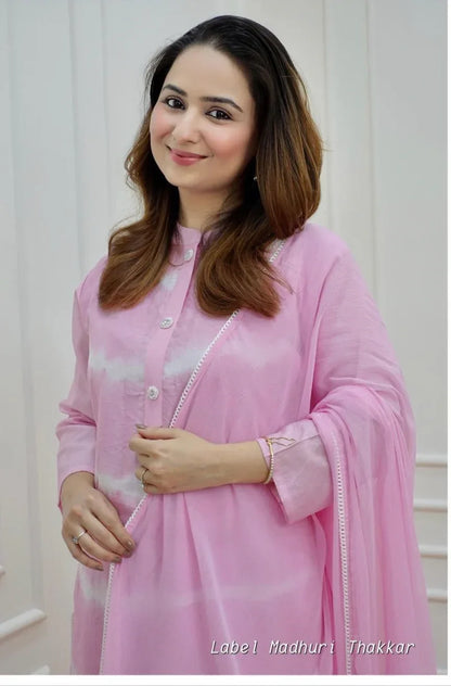 Beautiful Party Wear Pure Chanderi Silk Suit With Dupatta - Anant Exports