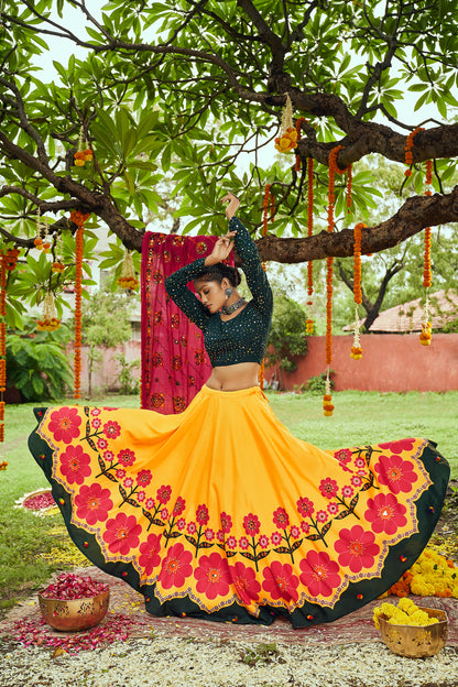 Pink dupatta chaniya choli set