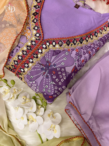 Beautiful Party Wear Pure Muslin Alia Cut Suit With Dupatta - Anant Exports