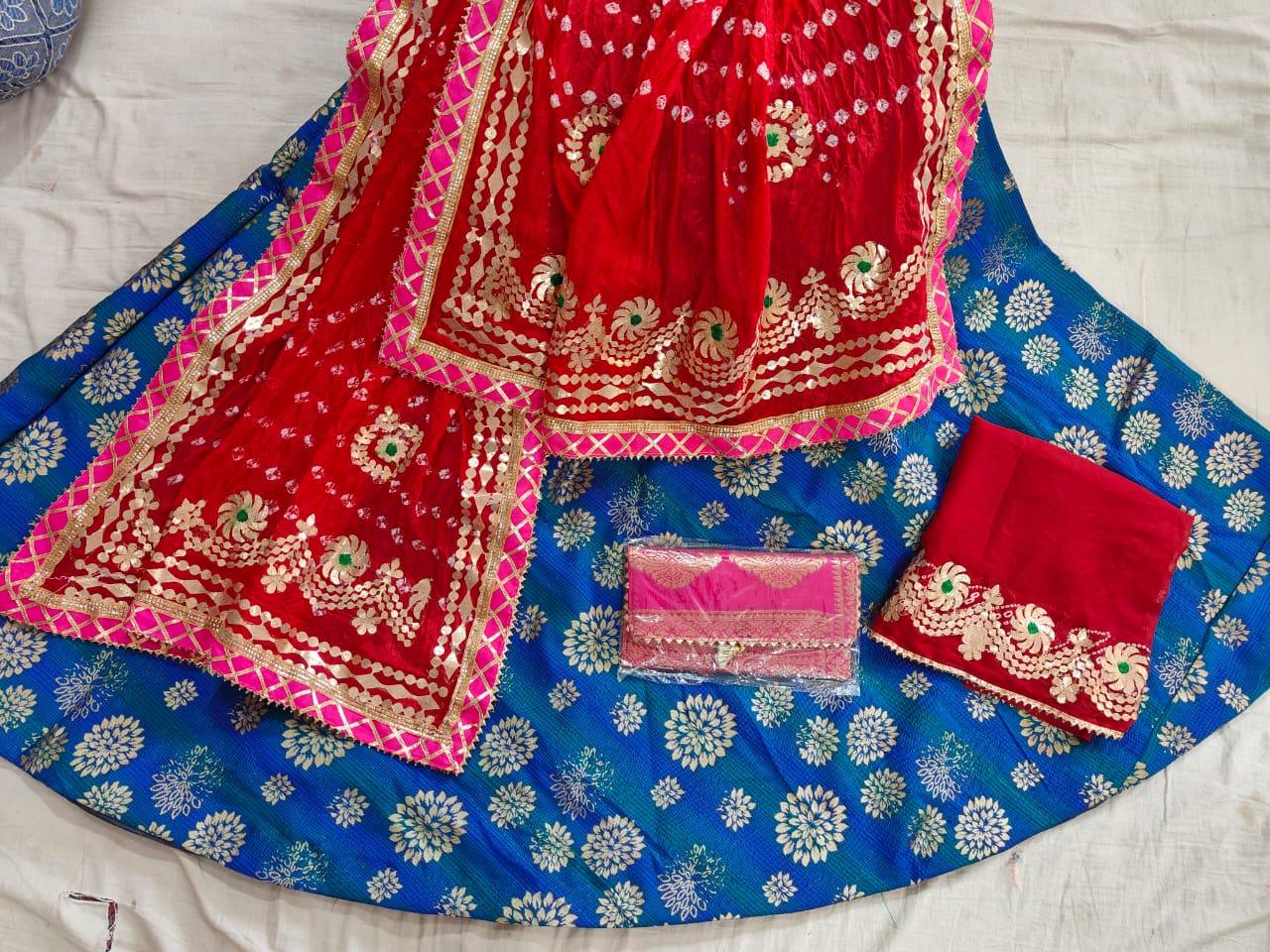 Beautiful Rajsthani Traditional Brocade Silk Lahenga - Anant Exports