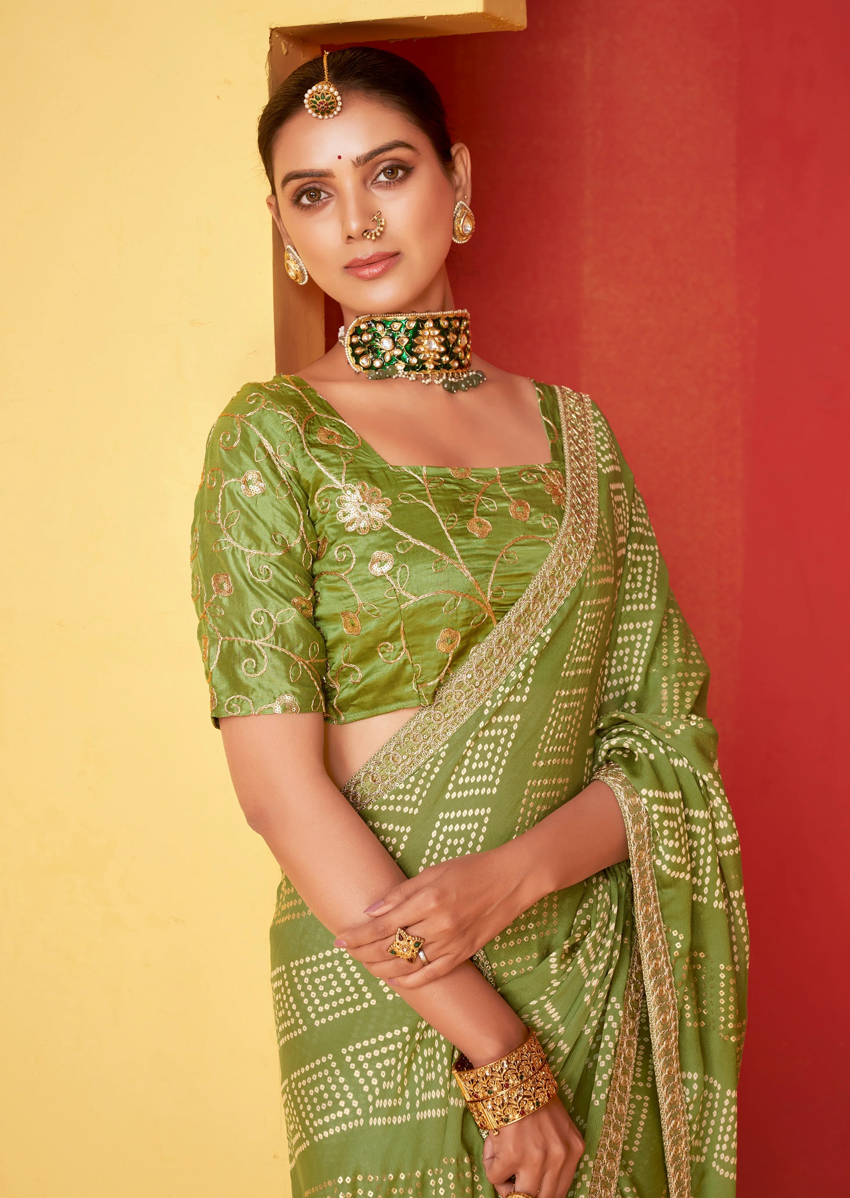 Beautiful Designer Occasion Wear Pure Chiffon Saree