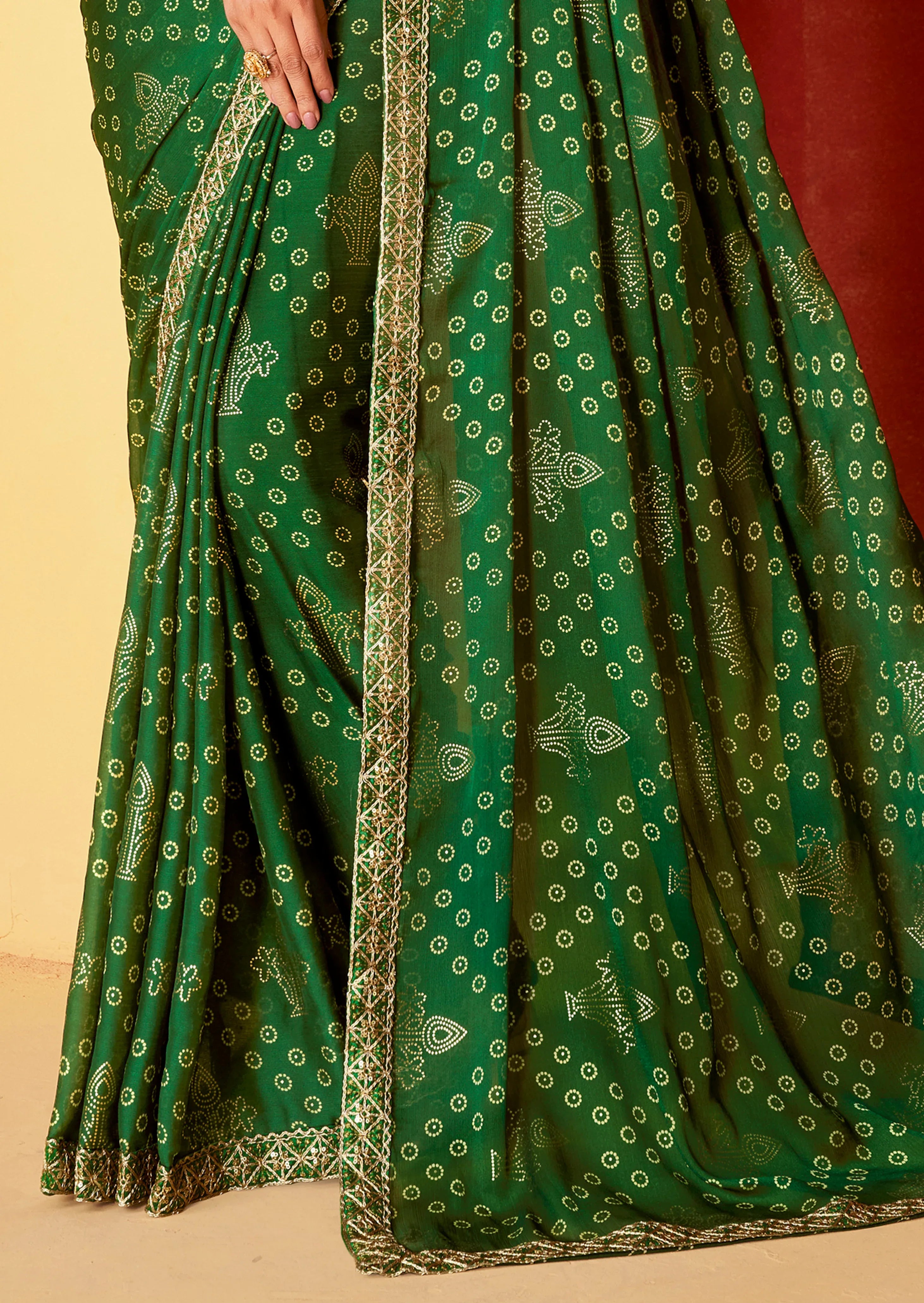 Beautiful Designer Occasion Wear Pure Chiffon Saree