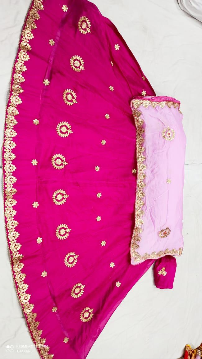 Rajsthani Traditional Rajputi Pure Organza Butti Work Lehenga Choli - Anant Exports