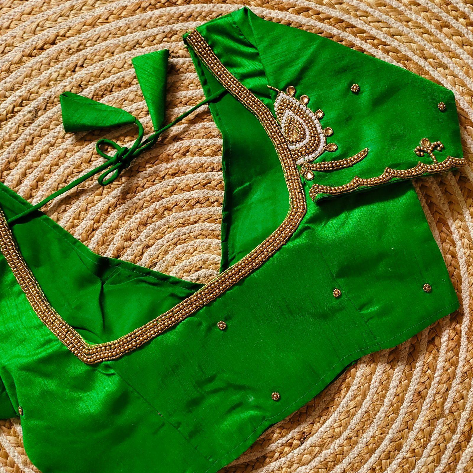 Beautiful Designer Golden Handcrafted Blouse - Anant Exports
