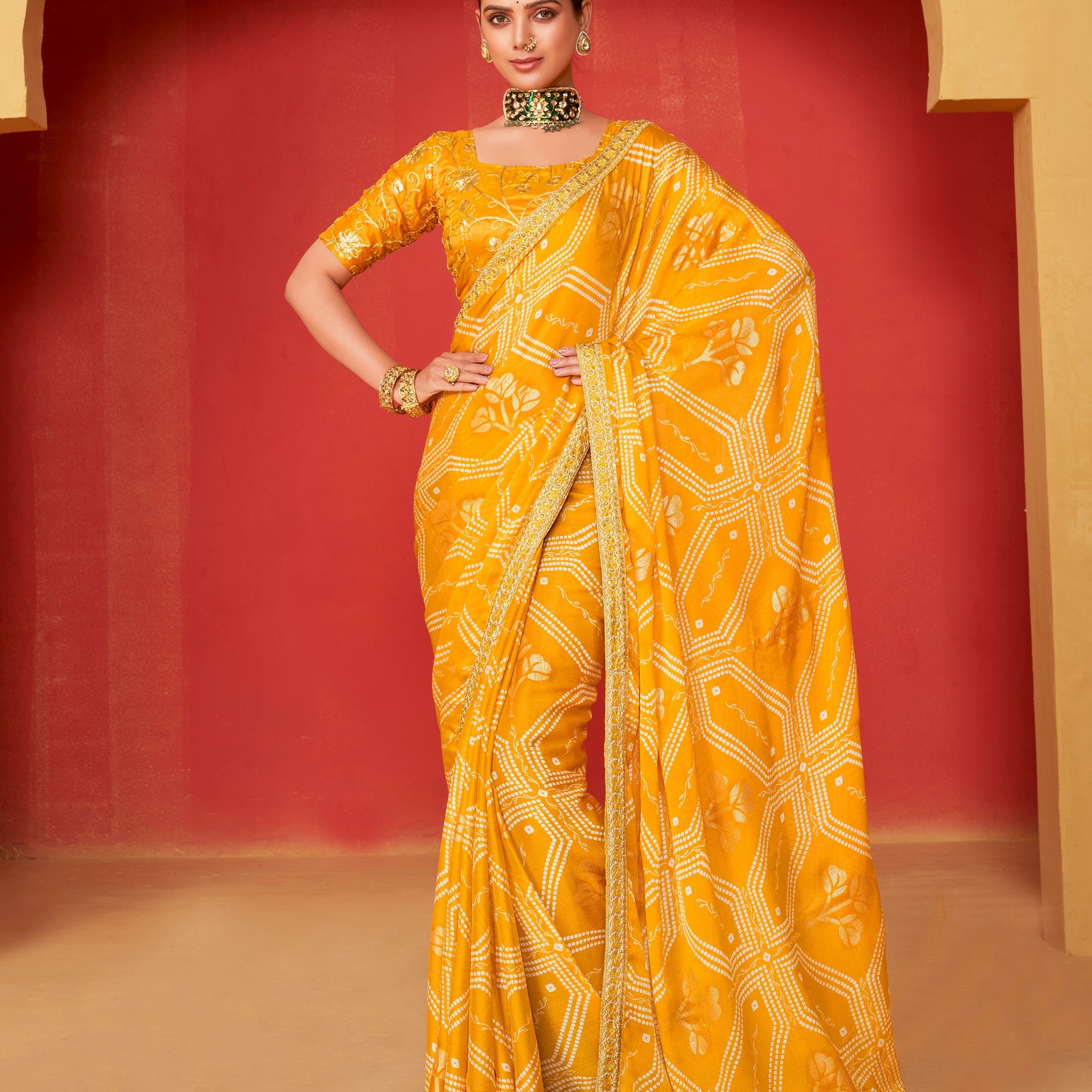 Beautiful Designer Occasion Wear Pure Chiffon Saree