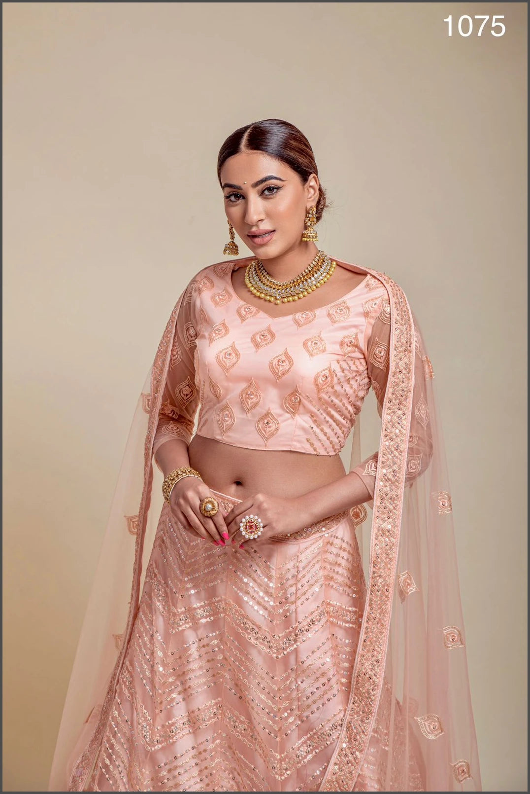 Women's Designer Heavy Double Net Bridal Wedding Lehenga Choli