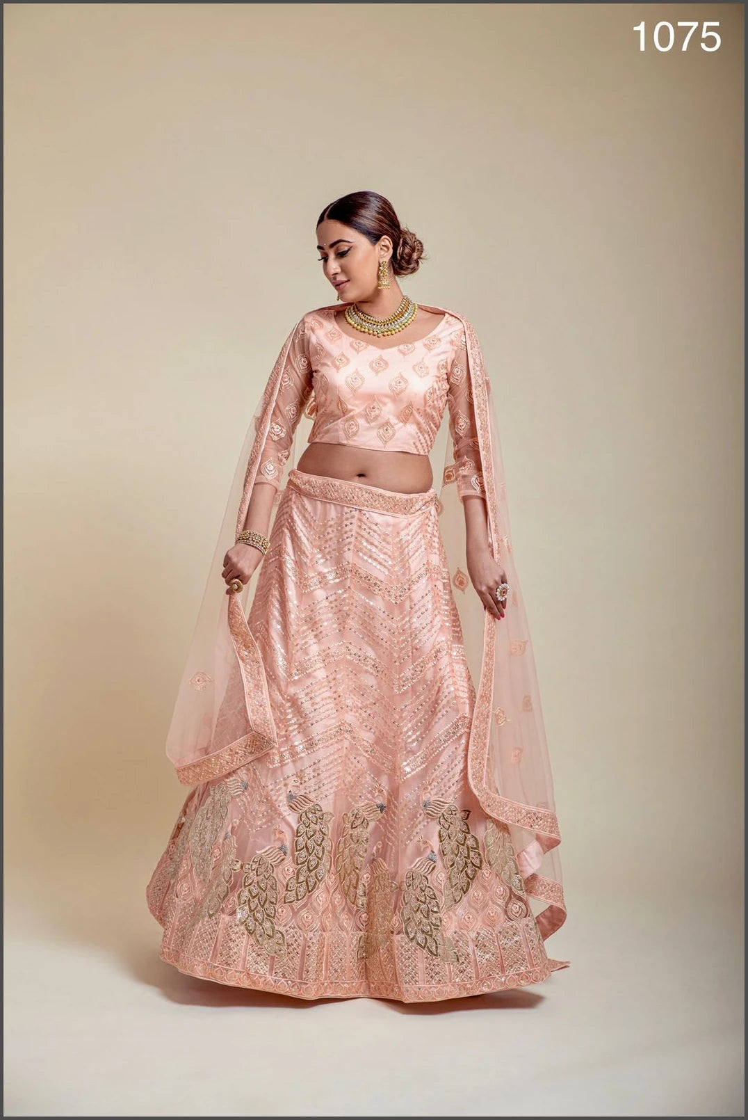 Women's Designer Heavy Double Net Bridal Wedding Lehenga Choli