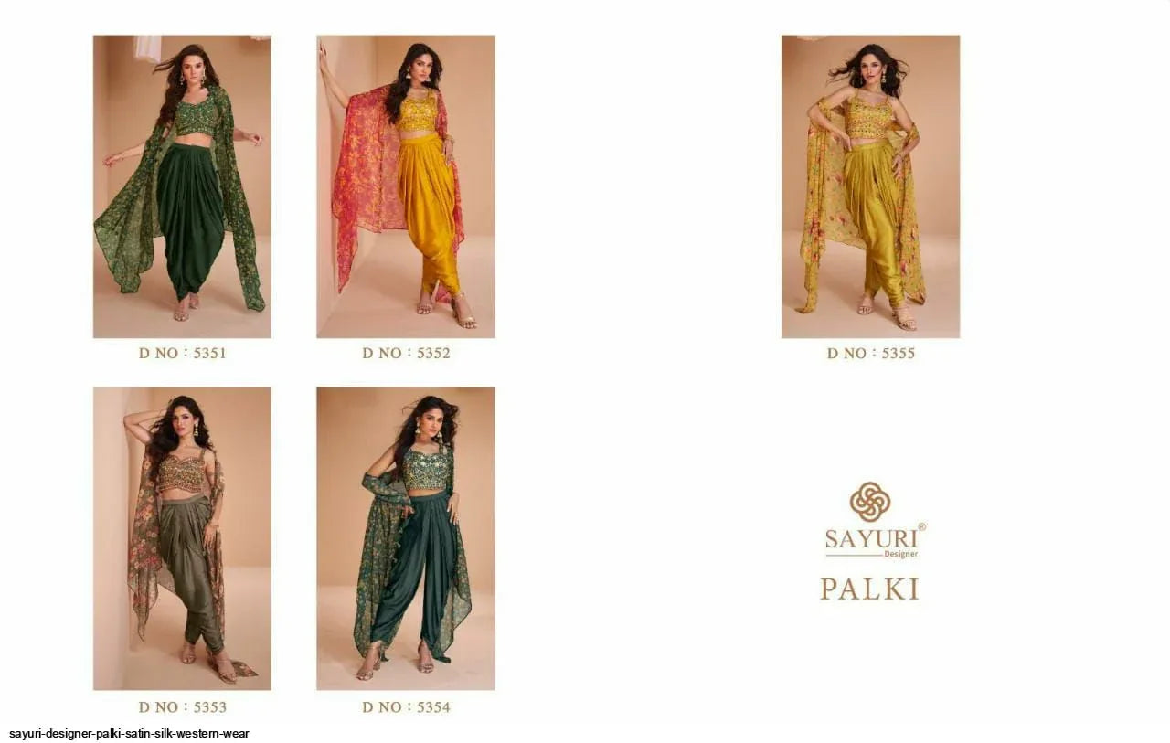 Sayuri Designer Palki Satin Silk Western Wear (1999x05)
