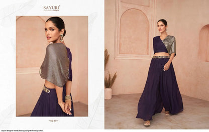 SAYURI DESIGNER TRENDY HEAVY GEORGETTE LEHENGA CHOLI D.NO 5239 - Anant Exports