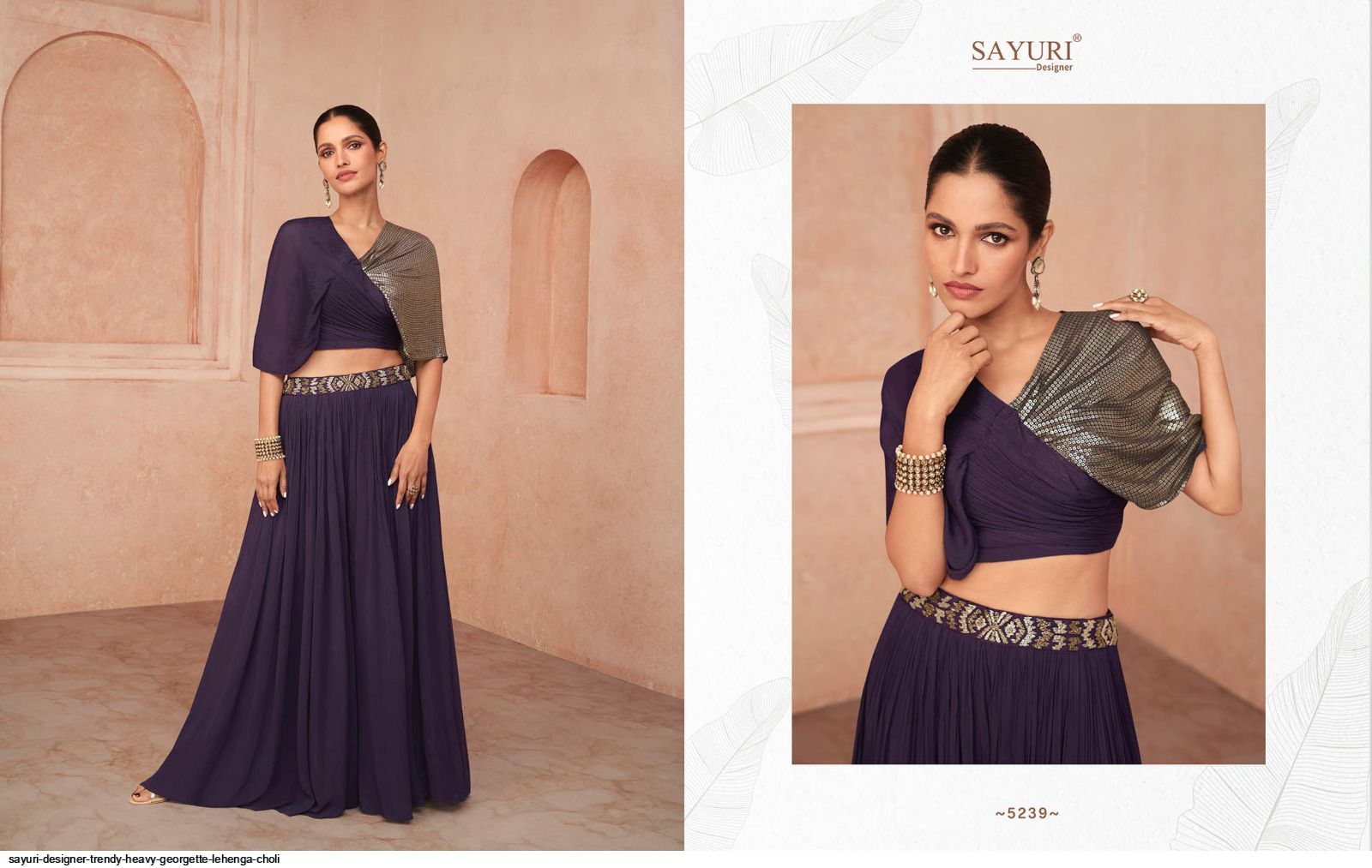 SAYURI DESIGNER TRENDY HEAVY GEORGETTE LEHENGA CHOLI D.NO 5239
