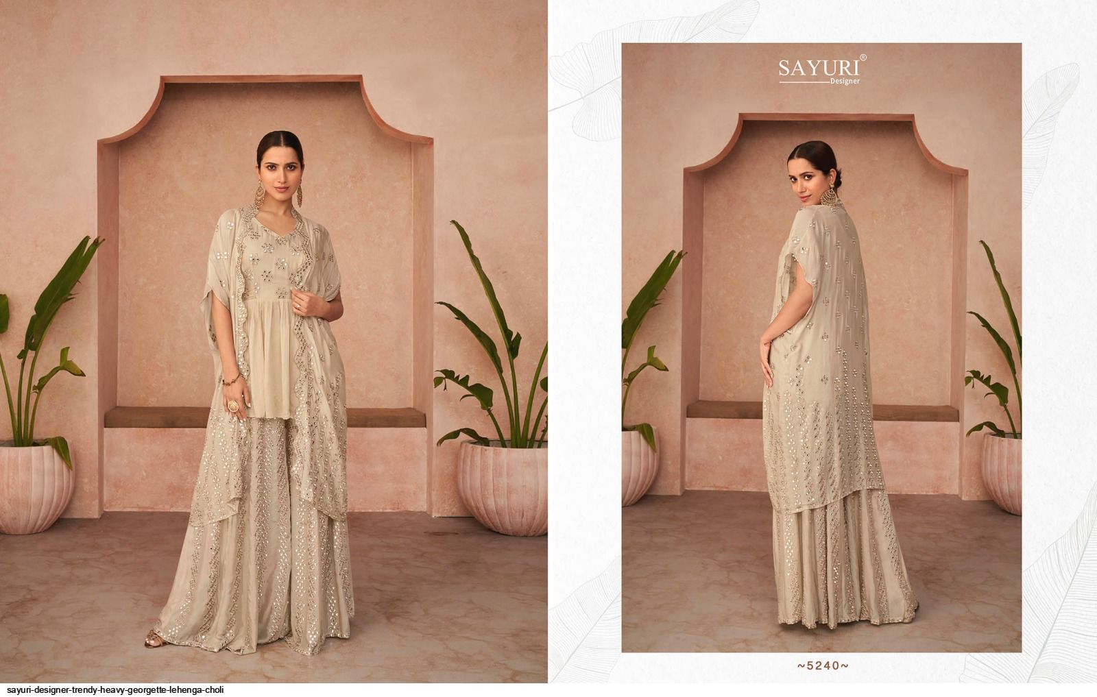 SAYURI DESIGNER TRENDY HEAVY GEORGETTE LEHENGA CHOLI D.NO 5240