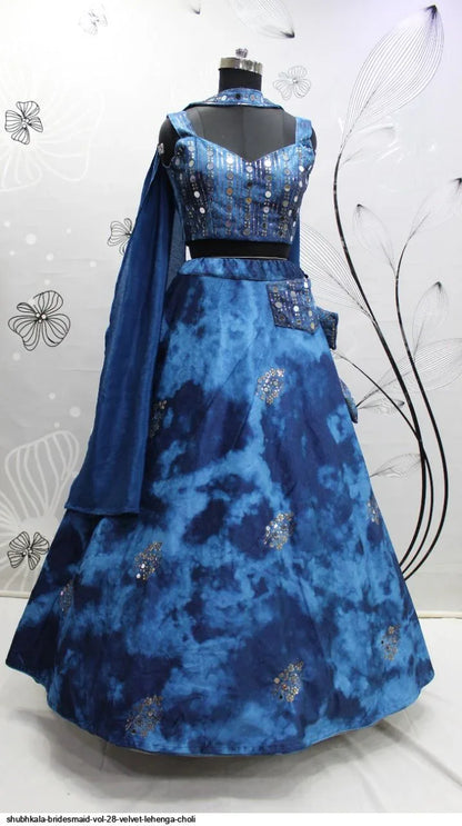 Shubhkala Bridesmaid Vol 28 Velvet Lehenga Choli