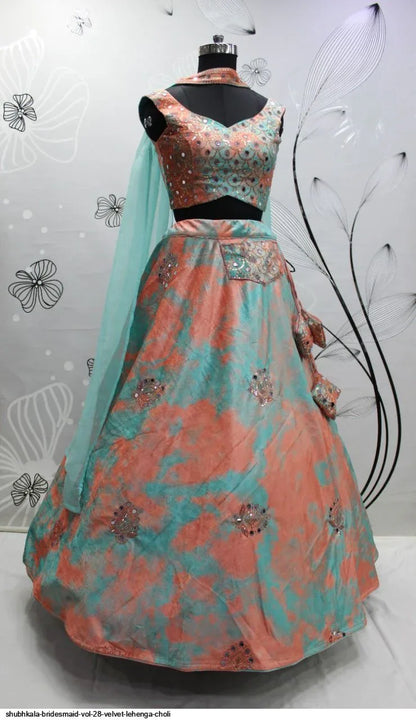 Shubhkala Bridesmaid Vol 28 Velvet Lehenga Choli