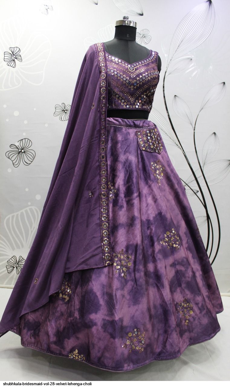 Shubhkala Bridesmaid Vol 28 Velvet Lehenga Choli