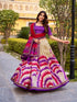 Purple Color Tie And Dye Printed Tasar Silk Lehenga Choli 