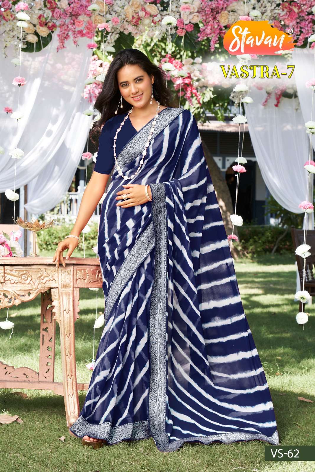 Stavan Vastra Vol 7 Fancy Weightless With Border Saree (630x10)