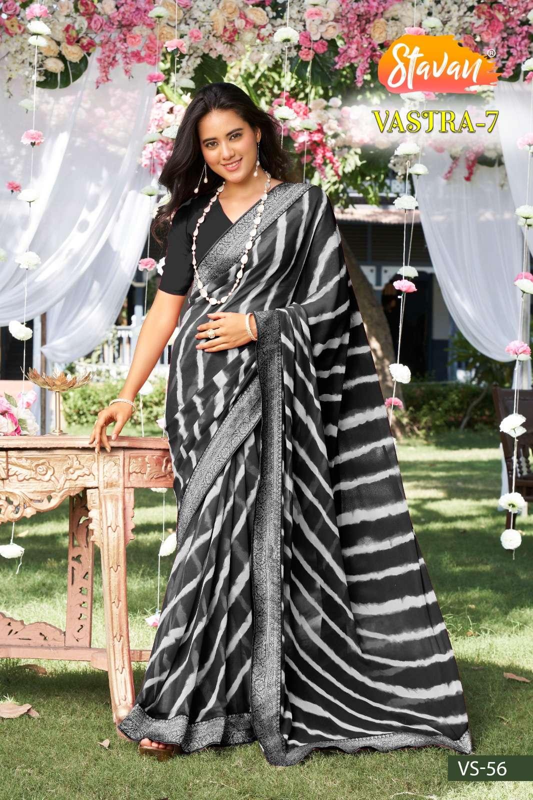 Stavan Vastra Vol 7 Fancy Weightless With Border Saree (630x10)