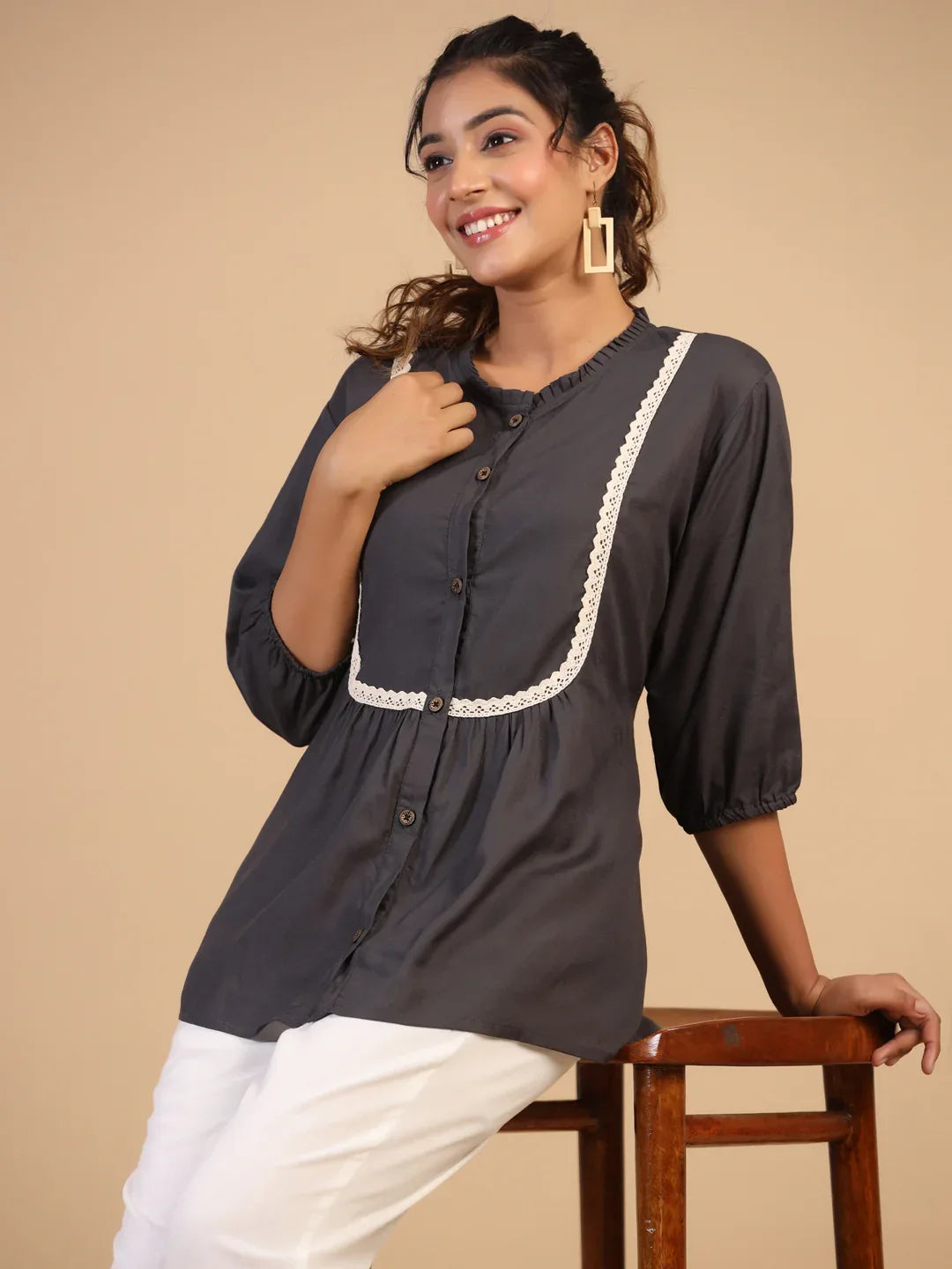 KEEVA FANCY WESTERN SHORT TOP - Anant Exports