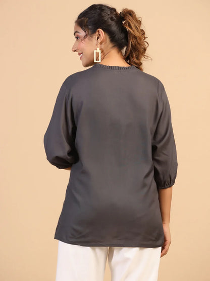 KEEVA FANCY WESTERN SHORT TOP - Anant Exports