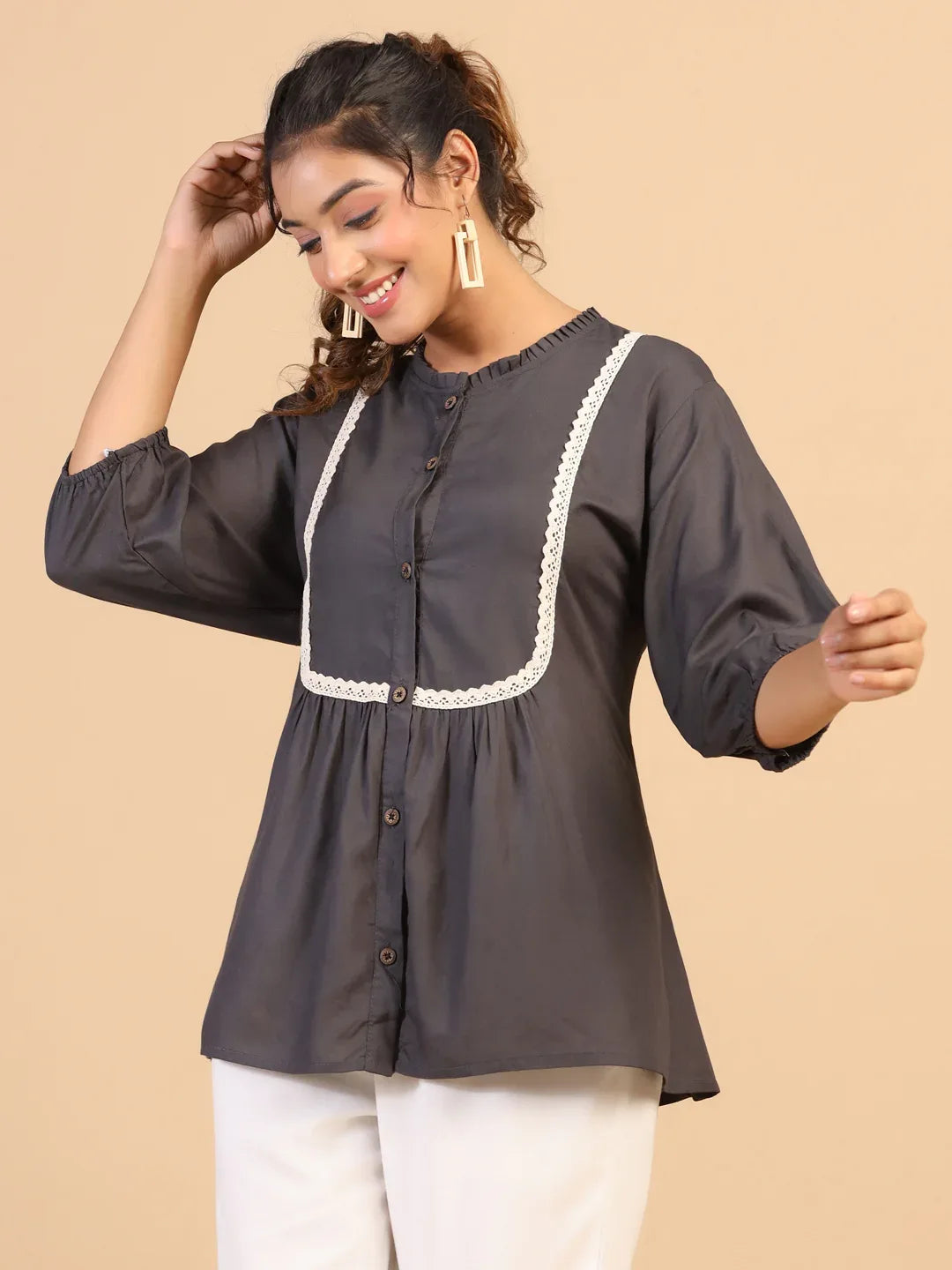 KEEVA FANCY WESTERN SHORT TOP - Anant Exports
