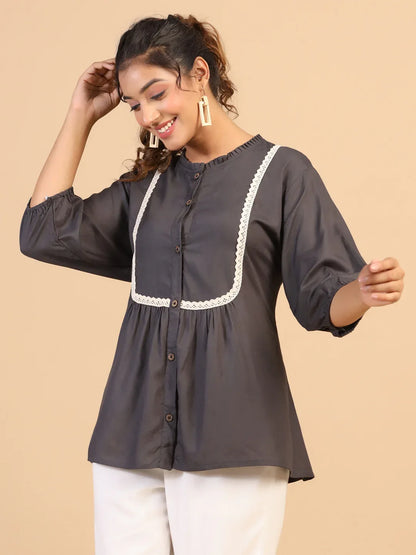 KEEVA FANCY WESTERN SHORT TOP - Anant Exports