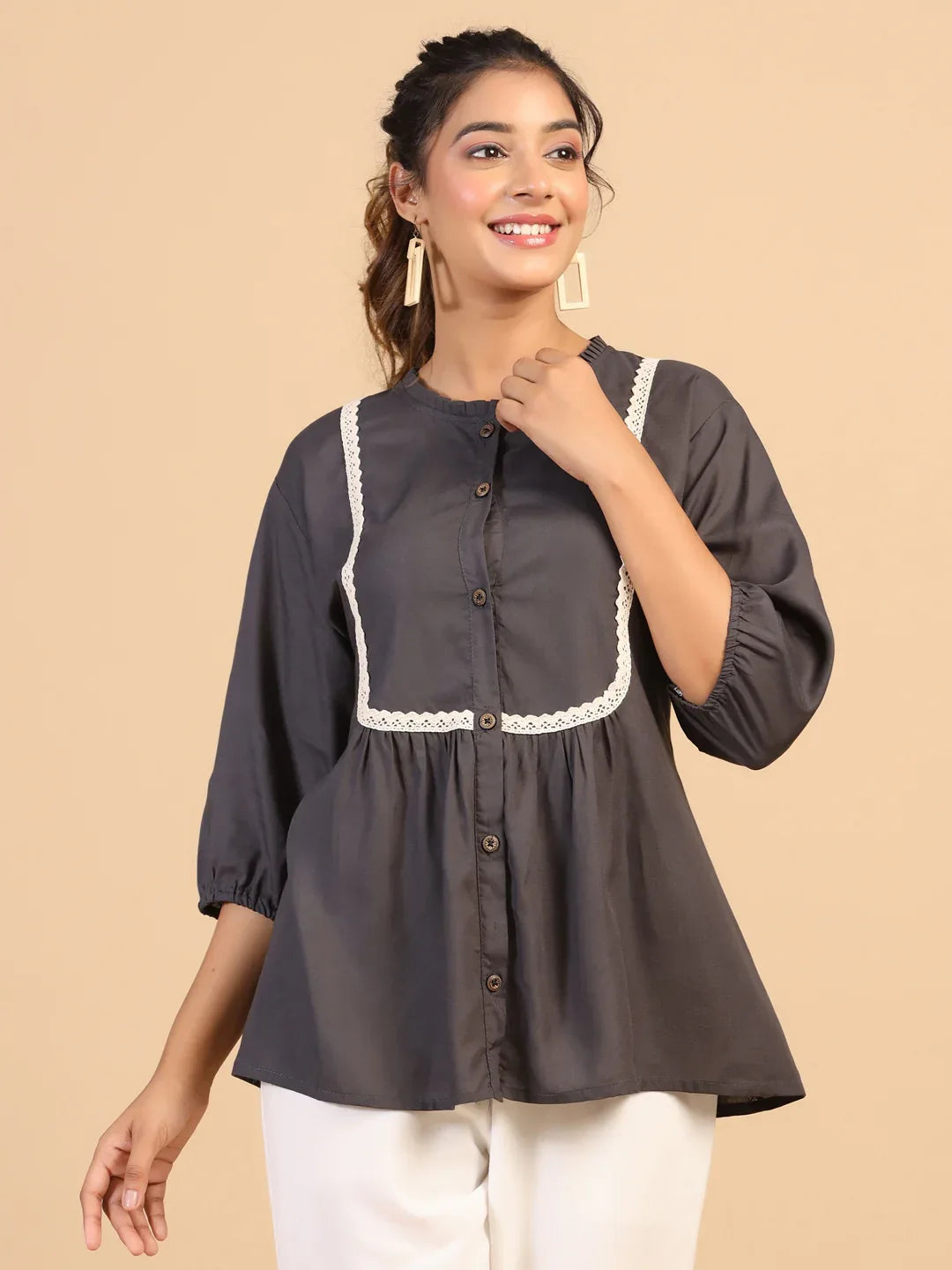 KEEVA FANCY WESTERN SHORT TOP - Anant Exports