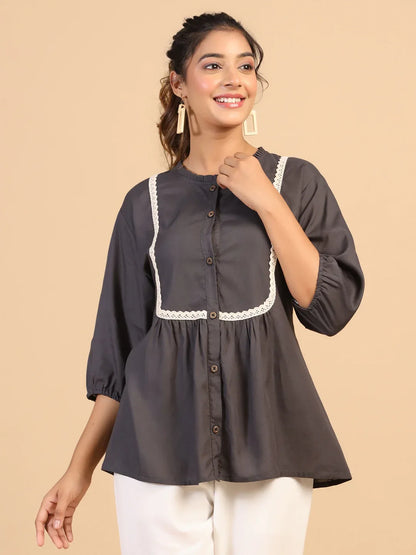 KEEVA FANCY WESTERN SHORT TOP - Anant Exports