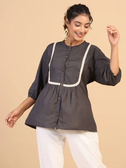 KEEVA FANCY WESTERN SHORT TOP - Anant Exports