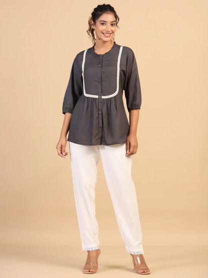 KEEVA FANCY WESTERN SHORT TOP - Anant Exports