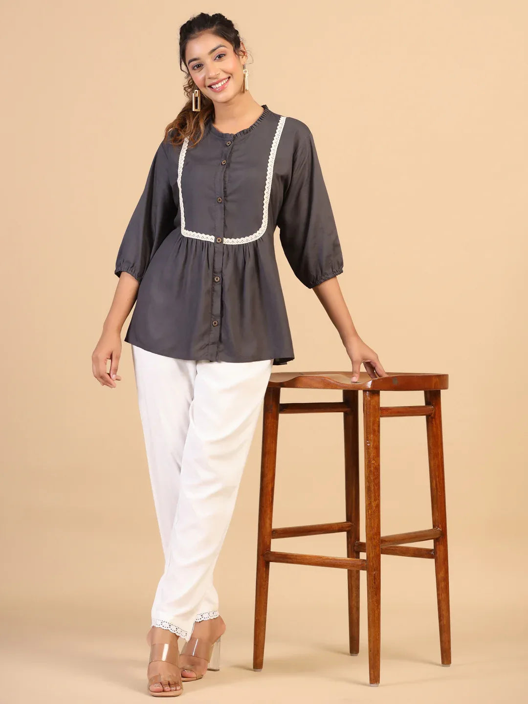 KEEVA FANCY WESTERN SHORT TOP - Anant Exports