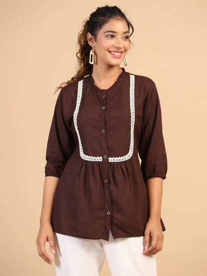 KEEVA FANCY WESTERN SHORT TOP - Anant Exports