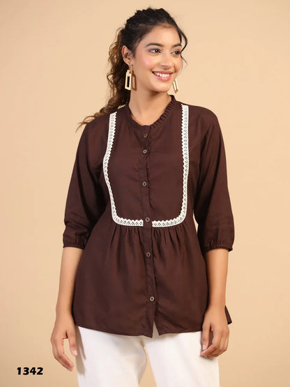 KEEVA FANCY WESTERN SHORT TOP - Anant Exports