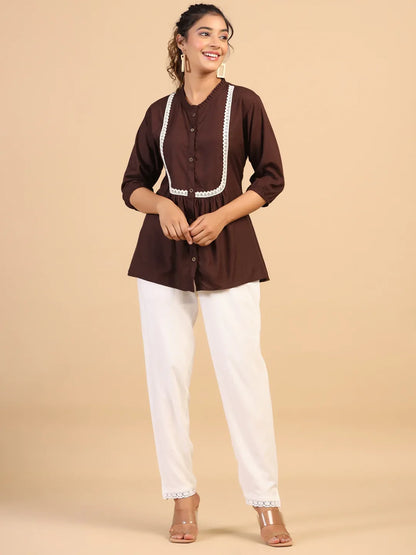 KEEVA FANCY WESTERN SHORT TOP - Anant Exports
