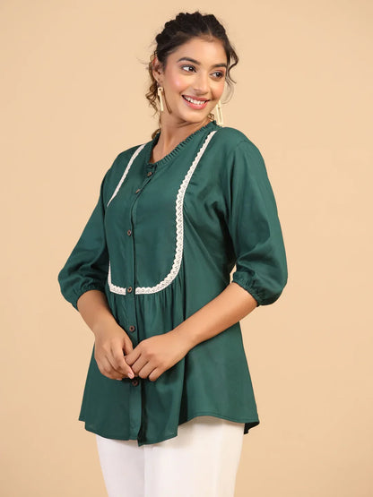 KEEVA FANCY WESTERN SHORT TOP - Anant Exports