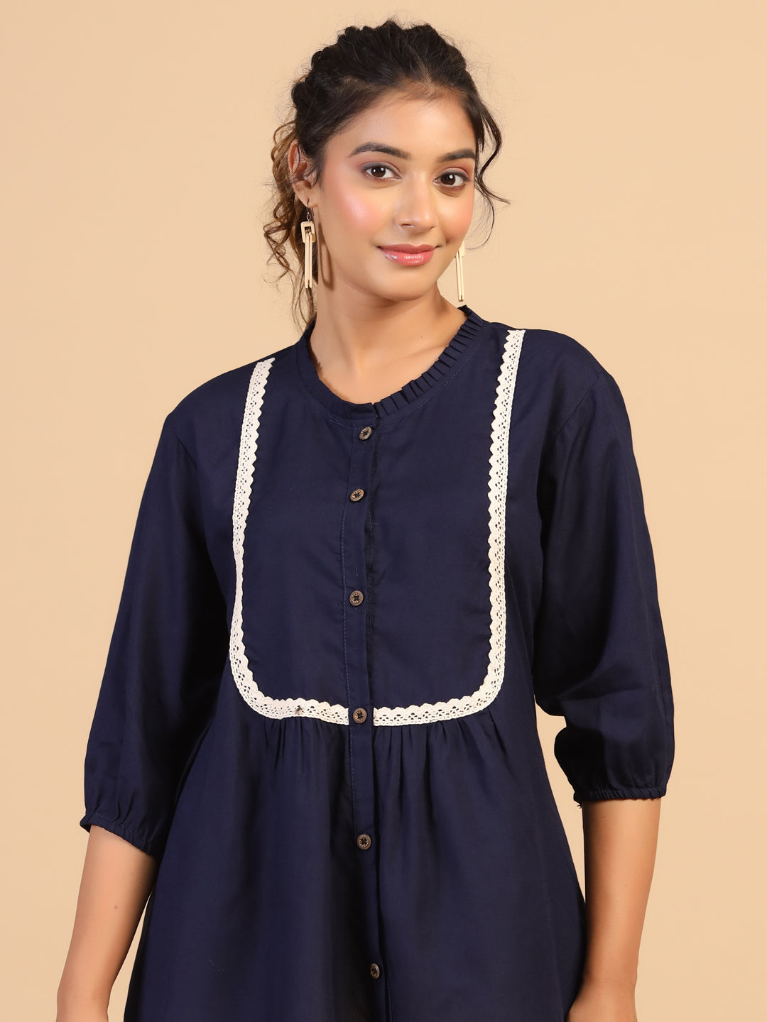 KEEVA FANCY WESTERN SHORT TOP