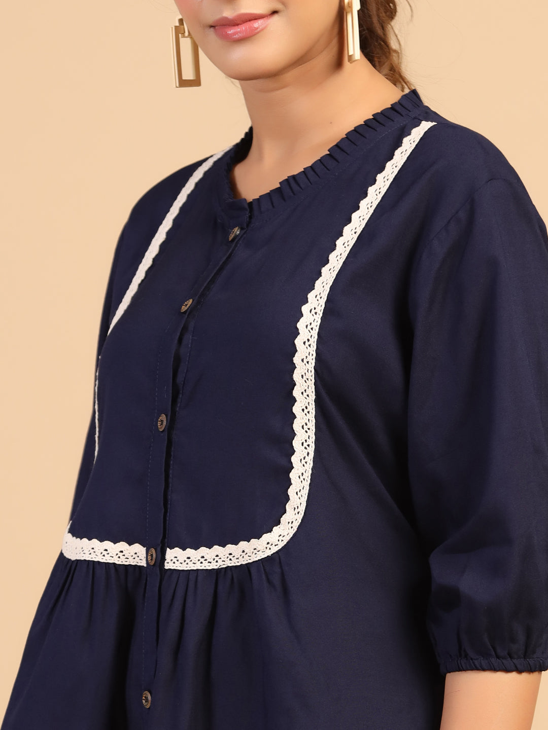 KEEVA FANCY WESTERN SHORT TOP