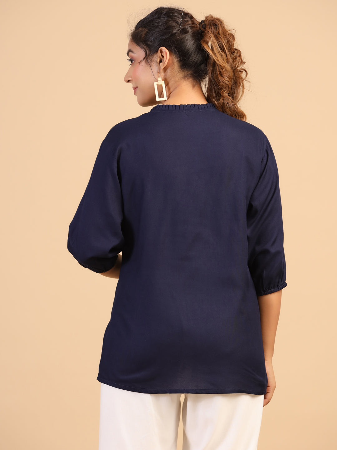 KEEVA FANCY WESTERN SHORT TOP