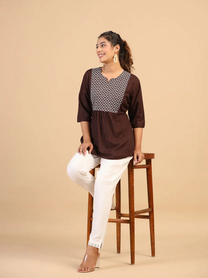 KEEVA FANCY WESTERN SHORT TOP - Anant Exports
