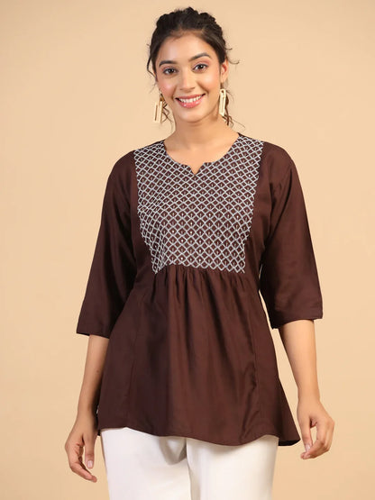 KEEVA FANCY WESTERN SHORT TOP - Anant Exports
