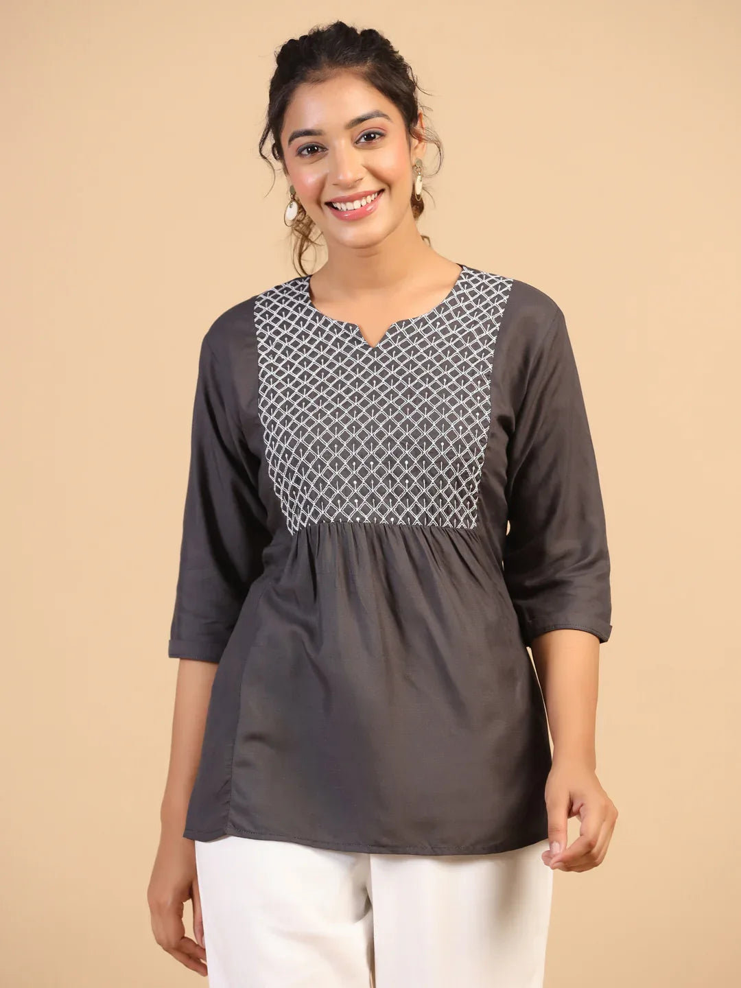 KEEVA FANCY WESTERN SHORT TOP - Anant Exports