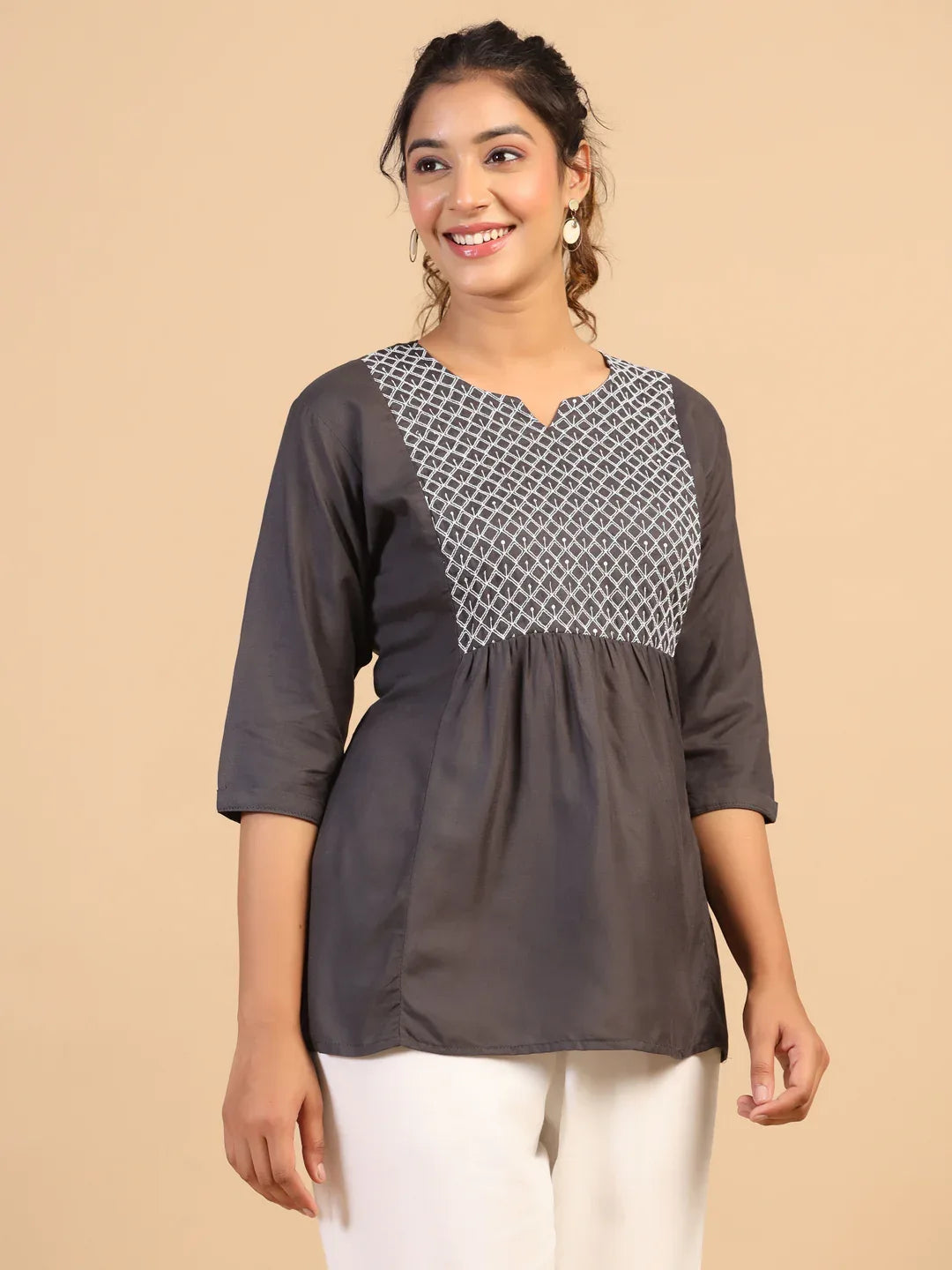 KEEVA FANCY WESTERN SHORT TOP - Anant Exports
