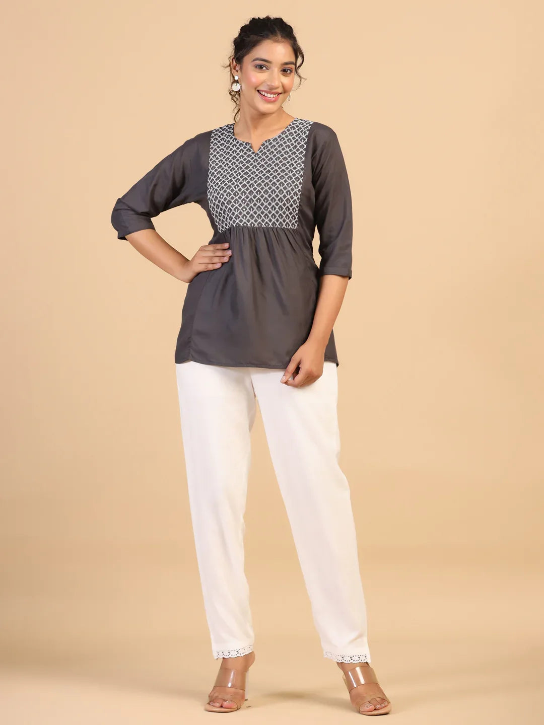 KEEVA FANCY WESTERN SHORT TOP - Anant Exports