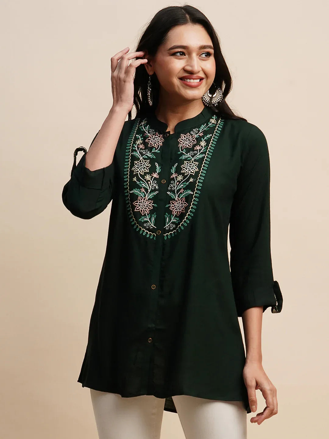 TARINI VOL 02 FANCY WESTERN SHORT TOP D.NO. T1446 - Anant Exports