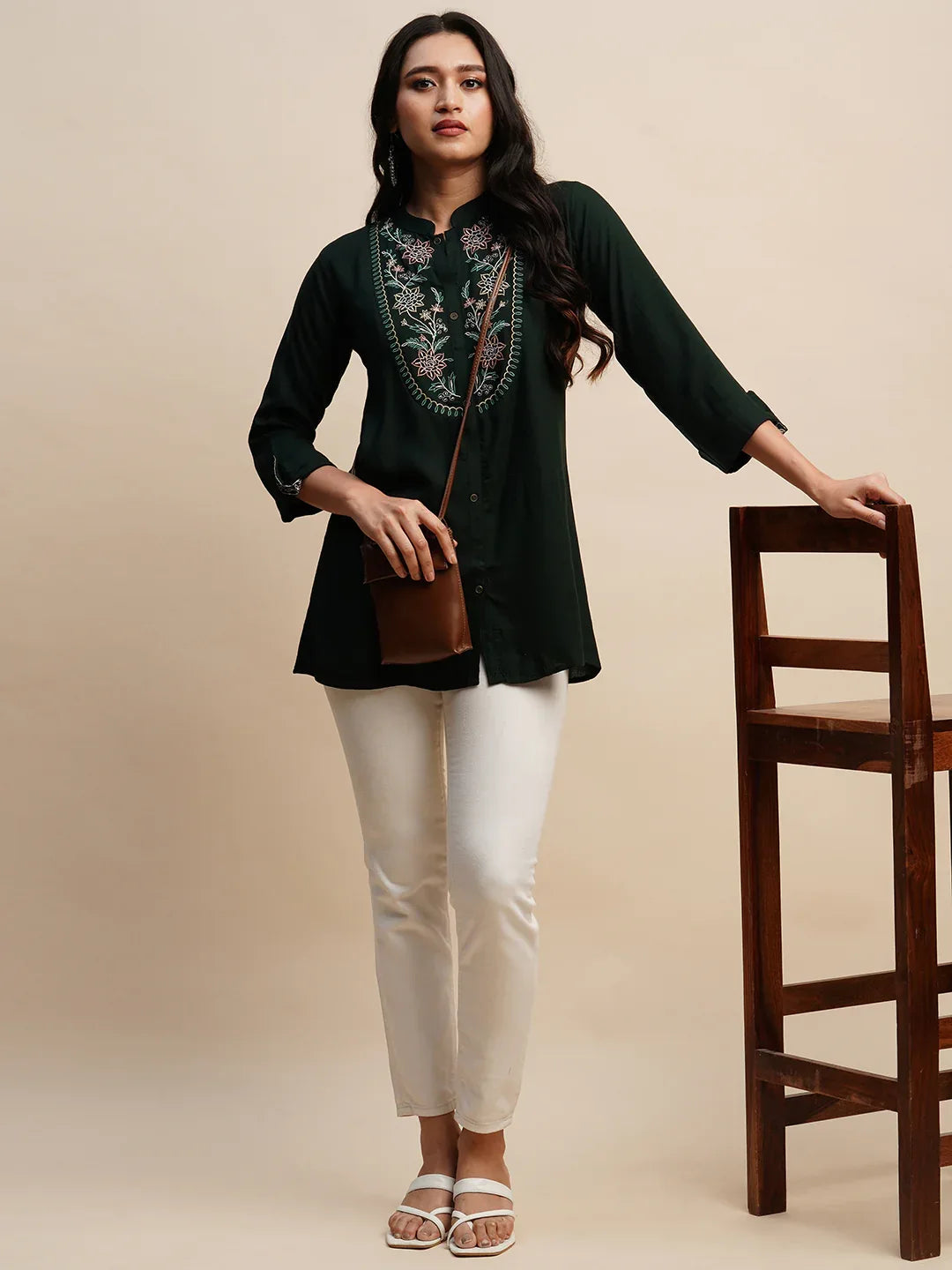 TARINI VOL 02 FANCY WESTERN SHORT TOP D.NO. T1446 - Anant Exports