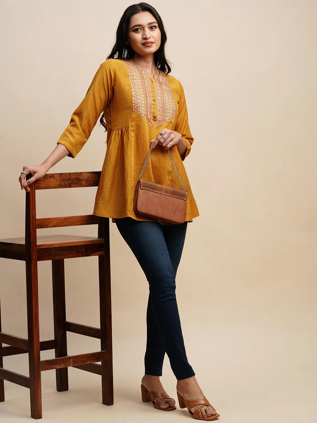 TARINI VOL 02 FANCY WESTERN SHORT TOP D.NO. T1447 - Anant Exports