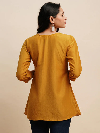 TARINI VOL 02 FANCY WESTERN SHORT TOP D.NO. T1447 - Anant Exports