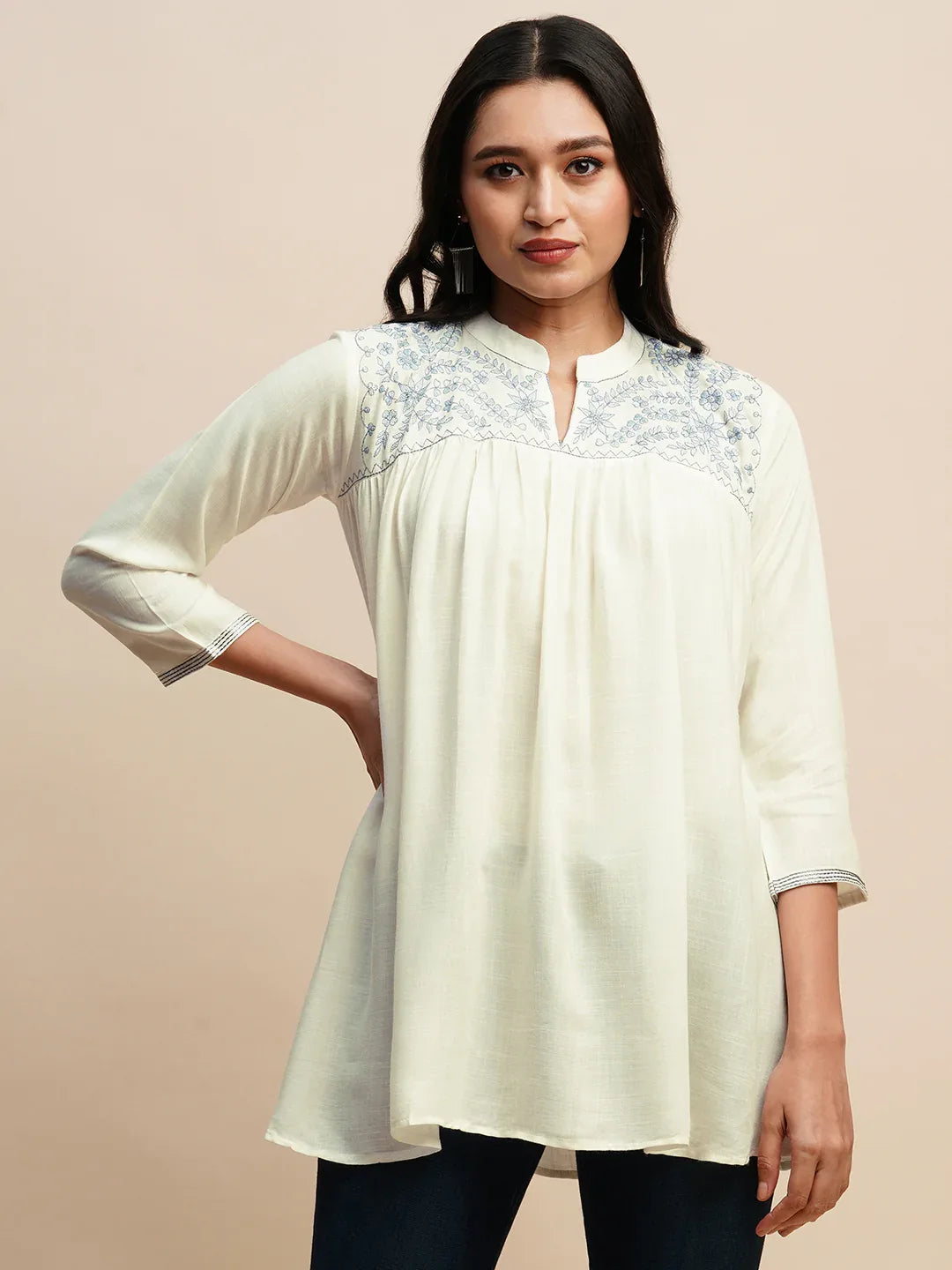 TARINI VOL 02 FANCY WESTERN SHORT TOP D.NO. T1448 - Anant Exports