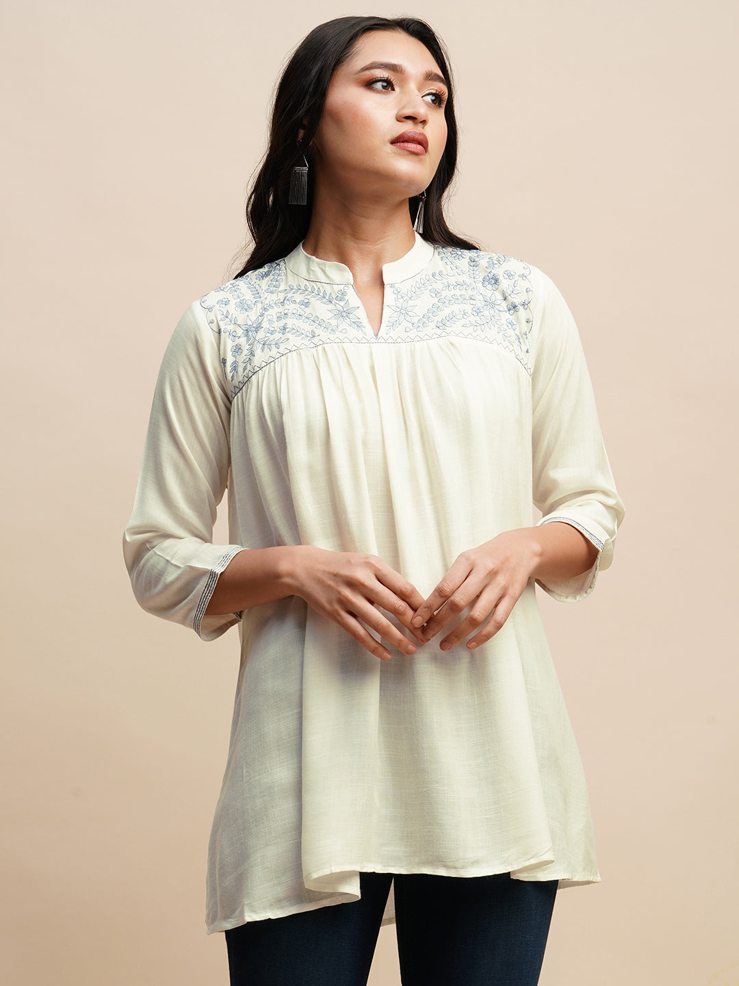 TARINI VOL 02 FANCY WESTERN SHORT TOP D.NO. T1448
