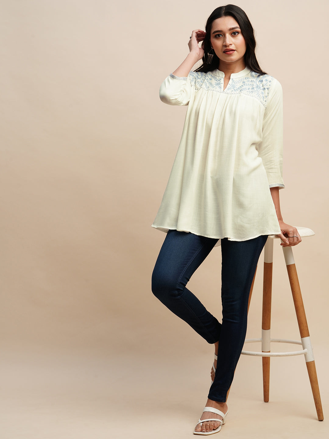 TARINI VOL 02 FANCY WESTERN SHORT TOP D.NO. T1448