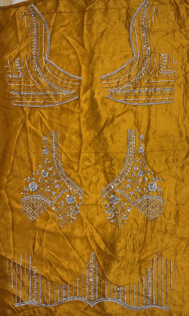 Rust Pure Heavy Net Motif Handwork Zari Sequins Work Bridal Lehenga Choli